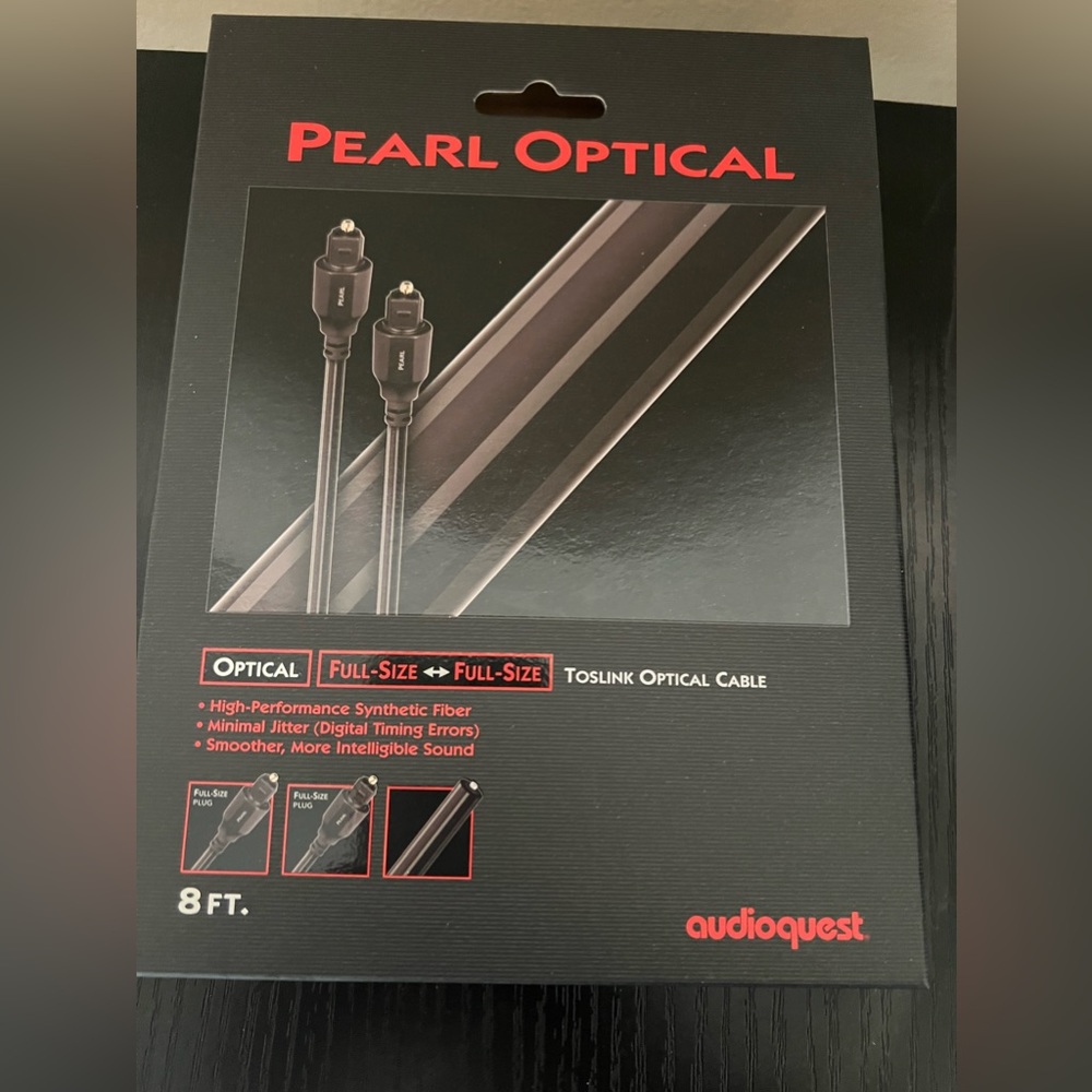 AudioQuest Pearl 8' In-Wall Optical Cable